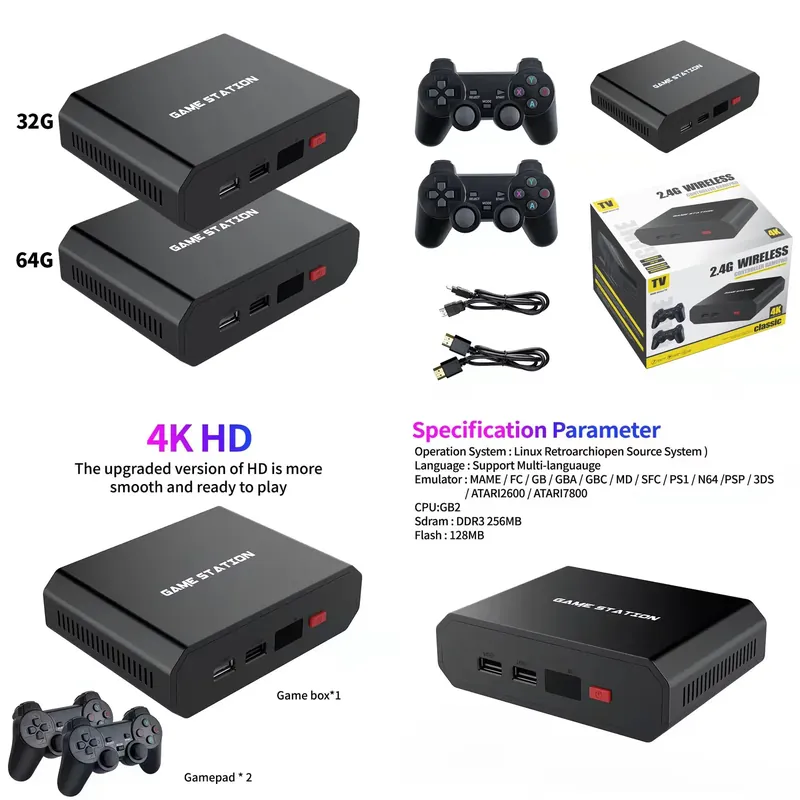 Gaming Console In - Consola de Videojuegos HD M8plus, Caja